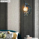 GobekUsa Peacock Blue Lodge Resin Wall Sconce Lighting with Clear Crystal Dome Shade - 1 Light Bedside Wall Light