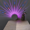 GobekUsa Peacock Feather LED Wall Sconce with RGB Lighting and Modern Iron Shade