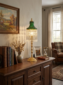 Peacock Green Crystal Table Lamp