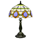 Peacock Tiffany-Inspired Lamp in Vintage Glass Design