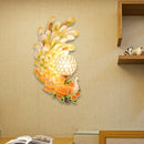 GobekUsa Peacock Wall Sconce with Crystal Shade - Country Resin 1-Light in Yellow/Green (1/2 Pack)