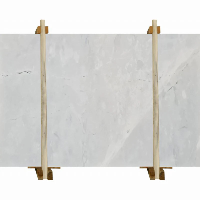 Pearl White Bookmatching Polished Marble Slab