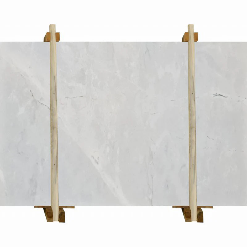 Pearl White Bookmatching Polished Marble Slab