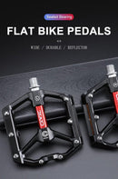 Pedals Bicycle Aluminum Pedal Mountain Urban Road Parts Sealed Bearing Flat Platform All-Round Pedals Bike Accessories Advanced 4 Bearings Mountain Bike Pedals Platform Bicycle Flat Alloy Pedals