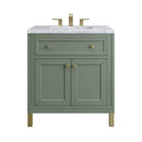 James Martin Chicago 30" Single Bathroom Vanity, Smokey Celadon