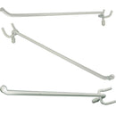 Peg Board Hooks, White Straight 10in Long by Lee Display
