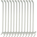 Peg Board Hooks, White Straight 10in Long by Lee Display