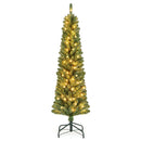 Pencil Christmas Tree with Memory Wire Branch Tips and Warm LED Lights by DirectDeals