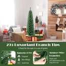 Pencil Christmas Tree with Memory Wire Branch Tips and Warm LED Lights by LJGDeals