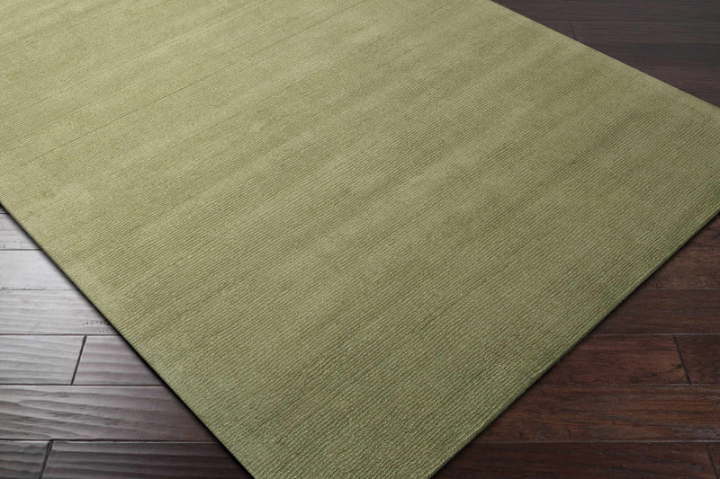 Brockton Solid Sage Green Wool Rug