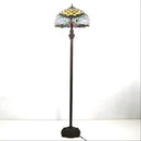 Peony Blossom Tiffany-Style Lamp Stained Glass for Floor