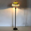 Peony Blossom Tiffany-Style Lamp Stained Glass for Floor