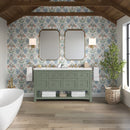 James Martin Breckenridge 60" Double Bathroom Vanity, Smokey Celadon