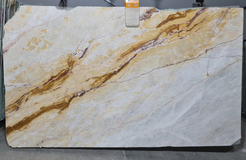 Perla Gold Bookmatching Polished Marble Slab