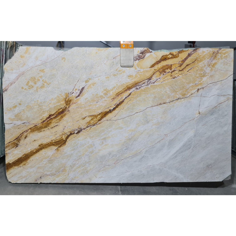 Perla Gold Bookmatching Polished Marble Slab