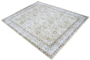 Traditional Persian Design Ivory Hand knotted Wool 8x10 Area Rug