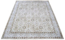 Traditional Persian Design Ivory Hand knotted Wool 8x10 Area Rug