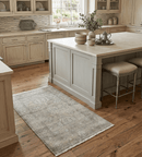 Beige and Gray Persian Oushak Hand Knotted Wool Area Rug 2x3 Feet Traditional