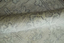 Beige and Gray Persian Oushak Hand Knotted Wool Area Rug 2x3 Feet Traditional