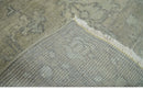 Beige and Gray Persian Oushak Hand Knotted Wool Area Rug 2x3 Feet Traditional
