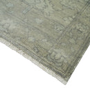 Beige and Gray Persian Oushak Hand Knotted Wool Area Rug 2x3 Feet Traditional