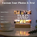 GobekUsa Personalized Custom Photo Text 3D Acrylic Lamp Customized Bedroom NightLight for MOM DAD LOVE Family Birthday Christmas Day Gift