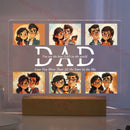 GobekUsa Personalized Custom Photo Text 3D Acrylic Lamp Customized Bedroom NightLight for MOM DAD LOVE Family Birthday Christmas Day Gift