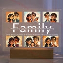 GobekUsa Personalized Custom Photo Text 3D Acrylic Lamp Customized Bedroom NightLight for MOM DAD LOVE Family Birthday Christmas Day Gift