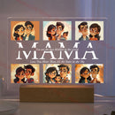 GobekUsa Personalized Custom Photo Text 3D Acrylic Lamp Customized Bedroom NightLight for MOM DAD LOVE Family Birthday Christmas Day Gift