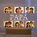 GobekUsa Personalized Custom Photo Text 3D Acrylic Lamp Customized Bedroom NightLight for MOM DAD LOVE Family Birthday Christmas Day Gift