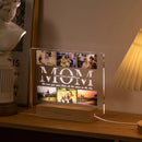 GobekUsa Personalized Custom Photo Text 3D Acrylic Lamp Customized Bedroom NightLight for MOM DAD LOVE Family Birthday Christmas Day Gift