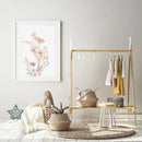 GobekUsa Personalized Pink Floral Nursery Wall Art
