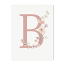 GobekUsa Personalized Pink Floral Nursery Wall Art