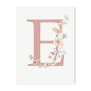 GobekUsa Personalized Pink Floral Nursery Wall Art
