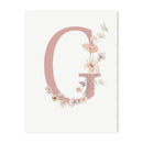 GobekUsa Personalized Pink Floral Nursery Wall Art