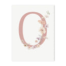 GobekUsa Personalized Pink Floral Nursery Wall Art