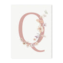 GobekUsa Personalized Pink Floral Nursery Wall Art