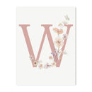 GobekUsa Personalized Pink Floral Nursery Wall Art