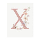 GobekUsa Personalized Pink Floral Nursery Wall Art