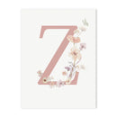 GobekUsa Personalized Pink Floral Nursery Wall Art