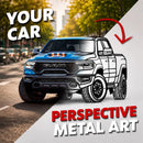 Your Personalized Perspective Car Metal Wall Art - MT1116 by Modello Turbo