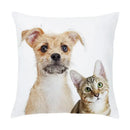Pet dog and cat print peach skin pillowcase living room decor by Decorbites
