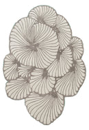 Petals Modern Floral Lace Beige Hand Tufted 5x7 Wool Rug