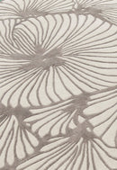Petals Modern Floral Lace Beige Hand Tufted 5x7 Wool Rug
