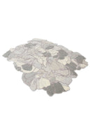 Petals Modern Gray Hand Tufted 5x7 Wool Area Rug