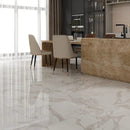 Petra White Polished Porcelain Tiles 24x48