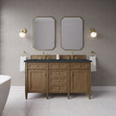 James Martin Brittany 60" Double Bathroom Vanity, Pecan