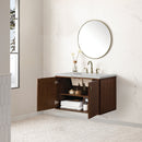 James Martin Amberly 36" Dual Mount Single Bathroom Vanity, Mid-Century Walnut