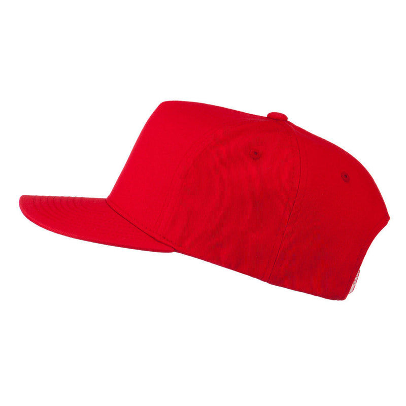 5 Panel Flat Bill Twill Snapback Solid Cap
