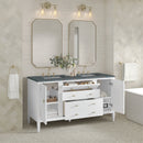 James Martin Myrrin 60" Double Bathroom Vanity, Bright White